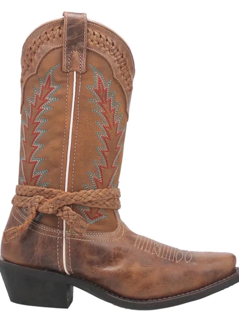Laredo Brown Leather Western Heeled Boots women’s 10